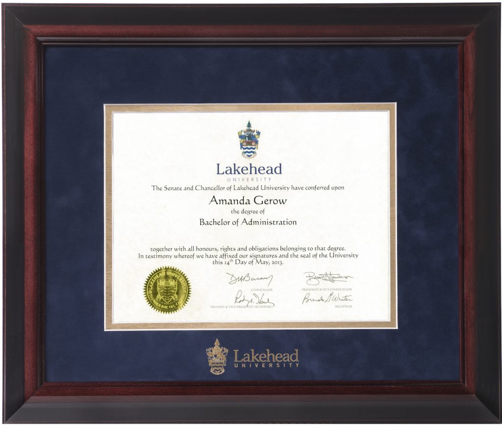 Lakehead – Diploma Frames Online Store